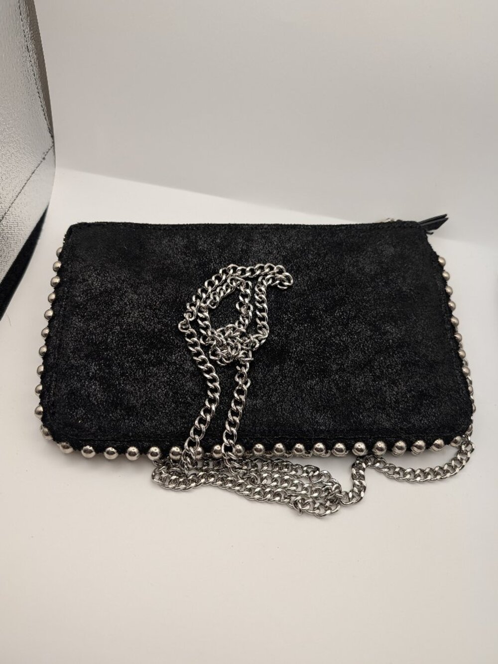 ZARA Black Studded Clutch Bag, Wallett